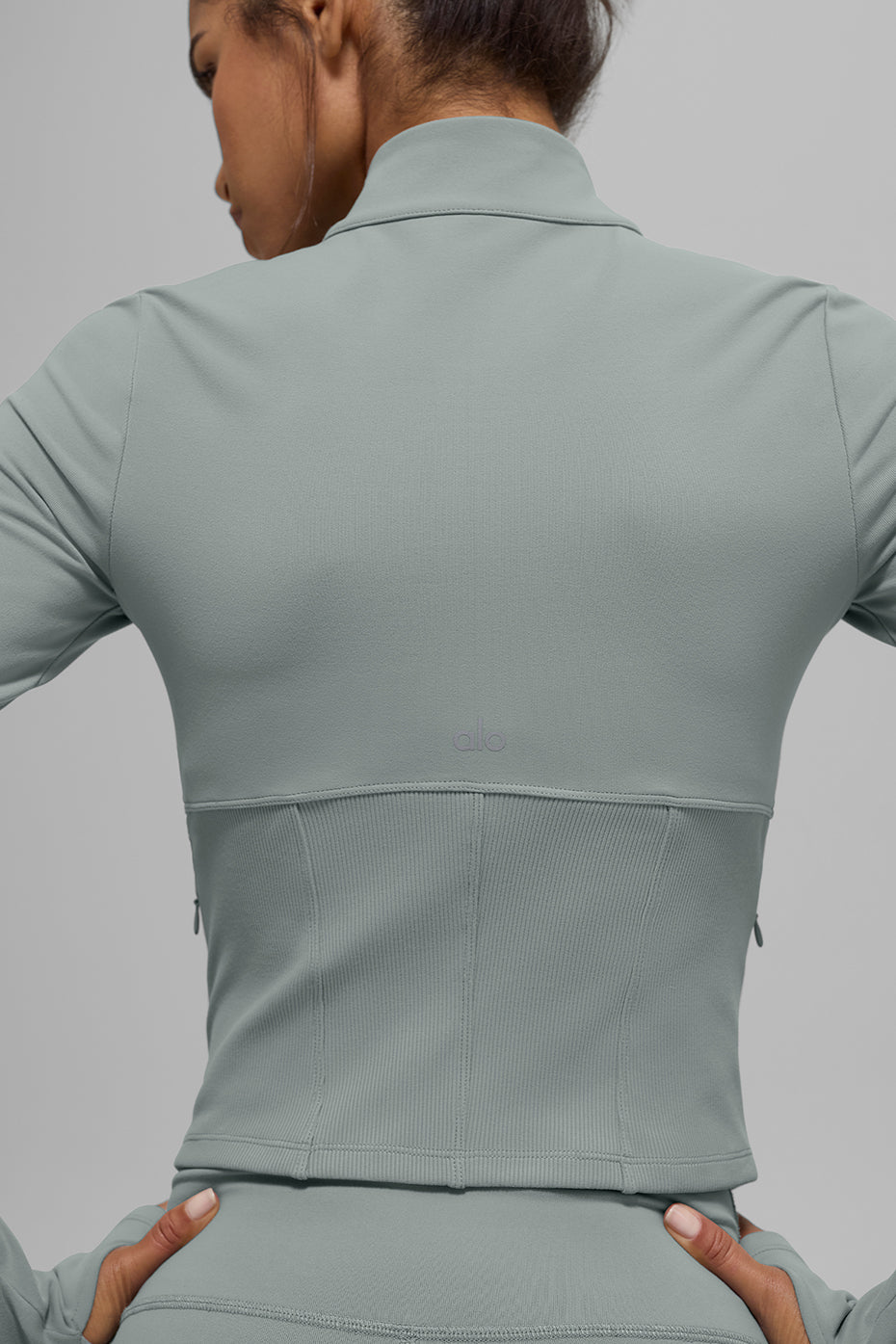 Airbrushed full zip corset jacket